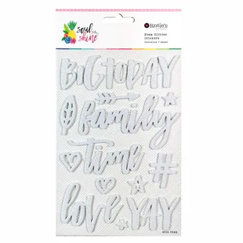 

CRZCrafter Foam Stickers Glitter Design for Scrapbooking Card making Journal embellishments decoration