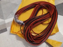 Black Wire Cord Extend Led-Strip Electrical-Wire Tinned Cable Red Copper 20-Meters Awg-22