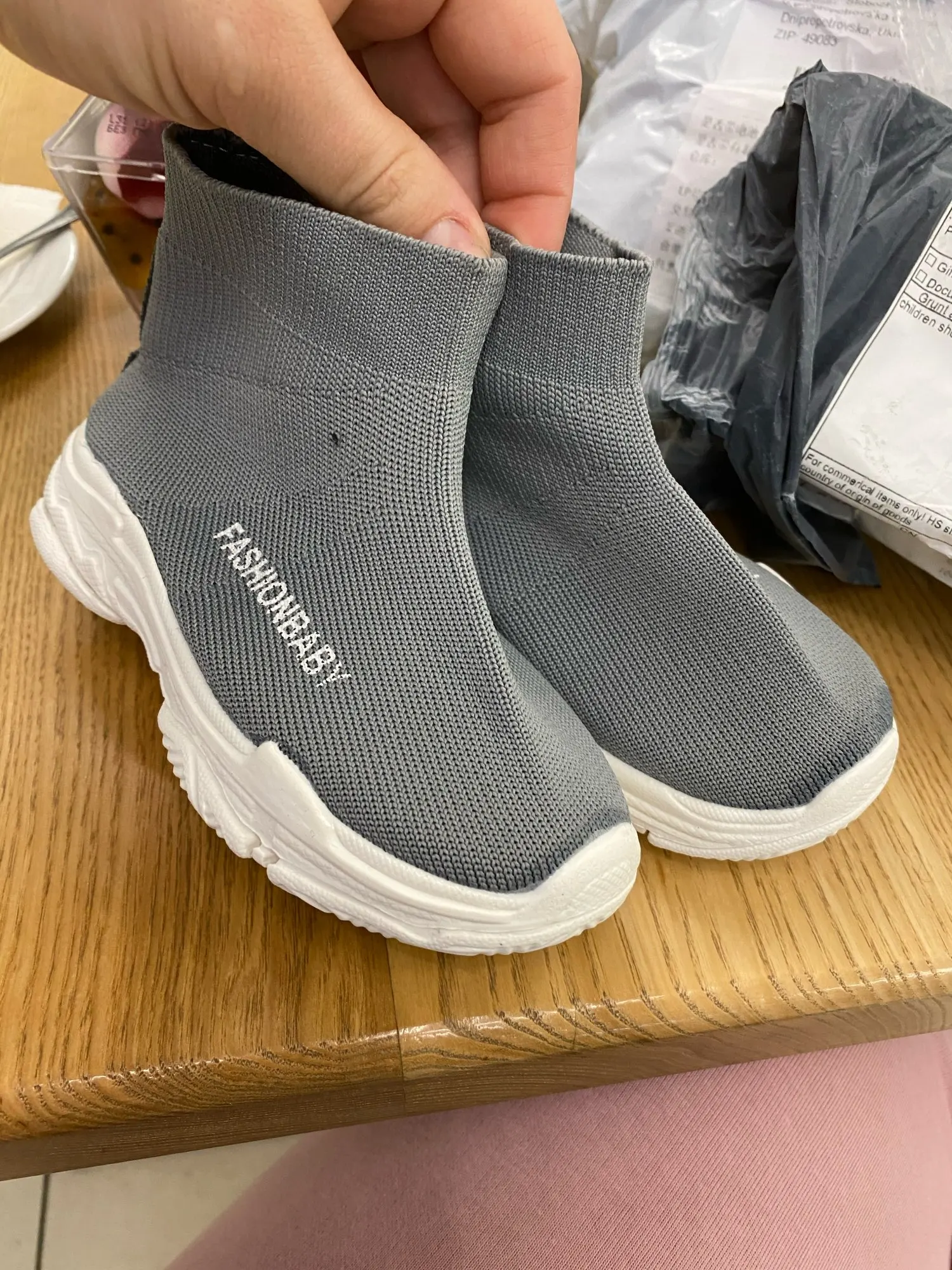 Autumn Winter Kids Sneakers Children Casual Shoes Slip-on Breathable Kids Socks Shoes Non-slip Snow Boots Boys Girls Sport Shoes photo review