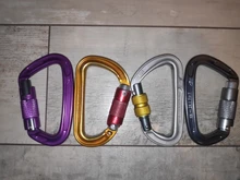 Hammock Carabiner Rappelling Twist-Locking Heavy-Duty Outdoor Climbing D-Shape-Buckle