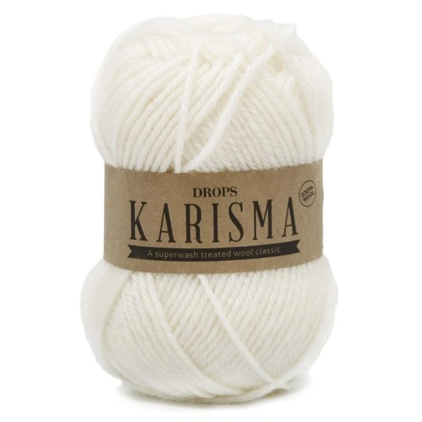 01 Off white/кремовый Пряжа DROPS «Karisma» - Цвет: 01 Off white/кремовый