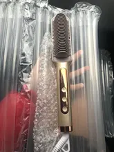 Profissional peines calientes Anti-hirviendo alisador de pelo cepillo de cerámica rizador climatizada eléctrica inteligente cepillo de pelo plancha
