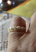 FFLACELL alta calidad Natural de agua dulce perla Multi-Cuentas anillo dedo joyería continuo círculo minimalista anillo de fiesta joyería