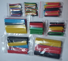 Kit de tubos termorretráctiles de aislamiento de poliolefina, surtido de encogimiento de calor, Cable de tubo de alambre 2:1, 127/164/328/530 Uds.