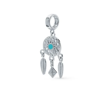 

Silver Pendant with enamel sunlight sample 925