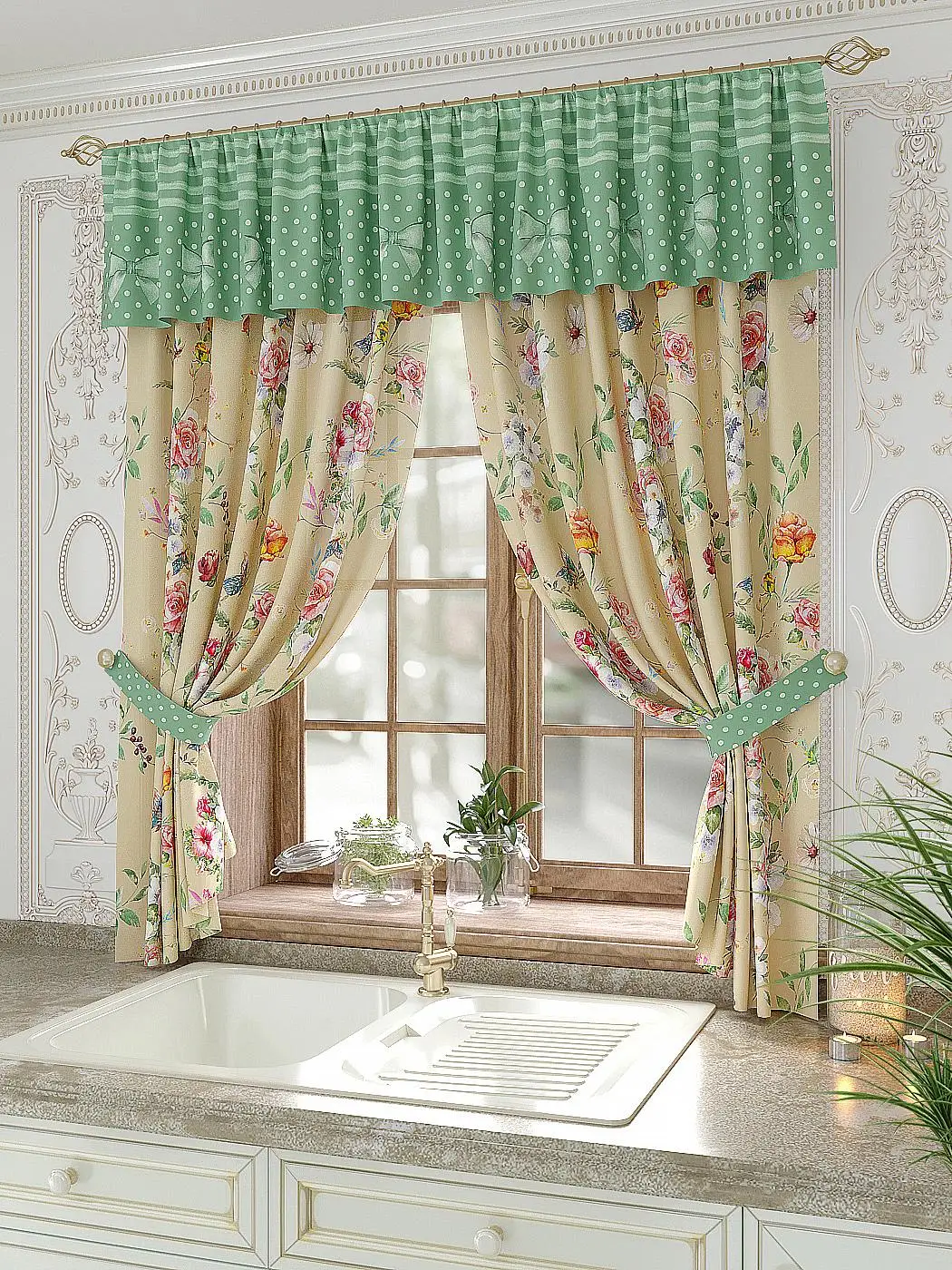 Шторы С Тюлью Для Кухни Купить