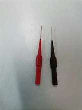 Aguja de perforación de aislamiento, multímetro no destructivo, sondas de prueba, rojo/Negro, 30V-60V, para enchufe de plátano, 2 uds.