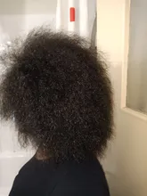 Yaki recto Afro corto sintético, pelucas para mujeres negras africanos Fluffy Pelo Rizado marrón oscuro Natural de Color rojo Cosplay