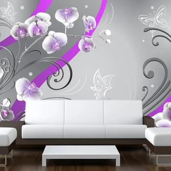 

Wall mural-purple orchids-a change-150x105 cm