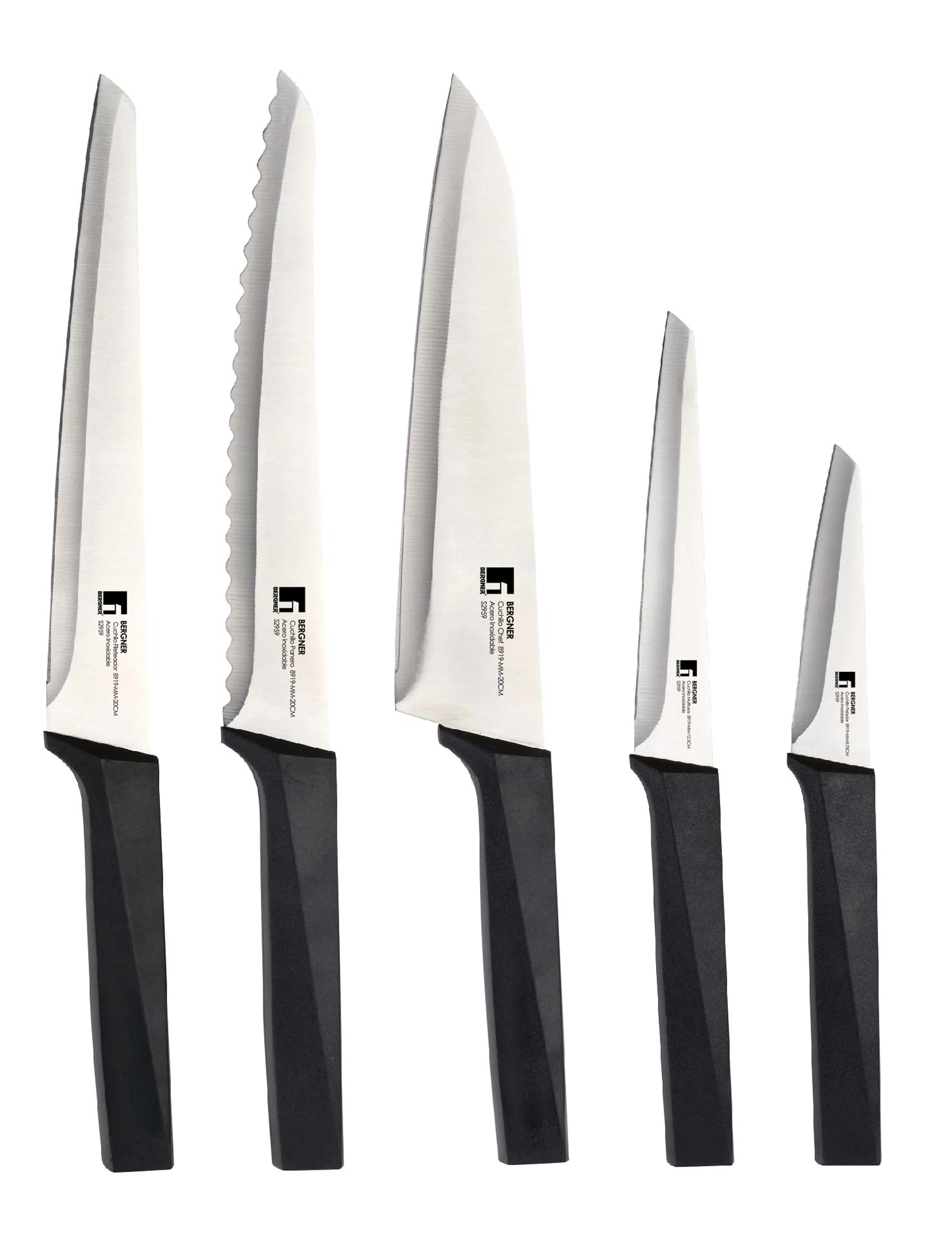BERGNER stainless steel Masterpro knife set|Other Cookware Parts