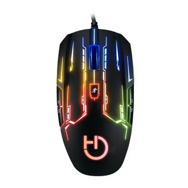 Светодиодный игровой Мышь Hiditec GX20 4000 точек/дюйм черный