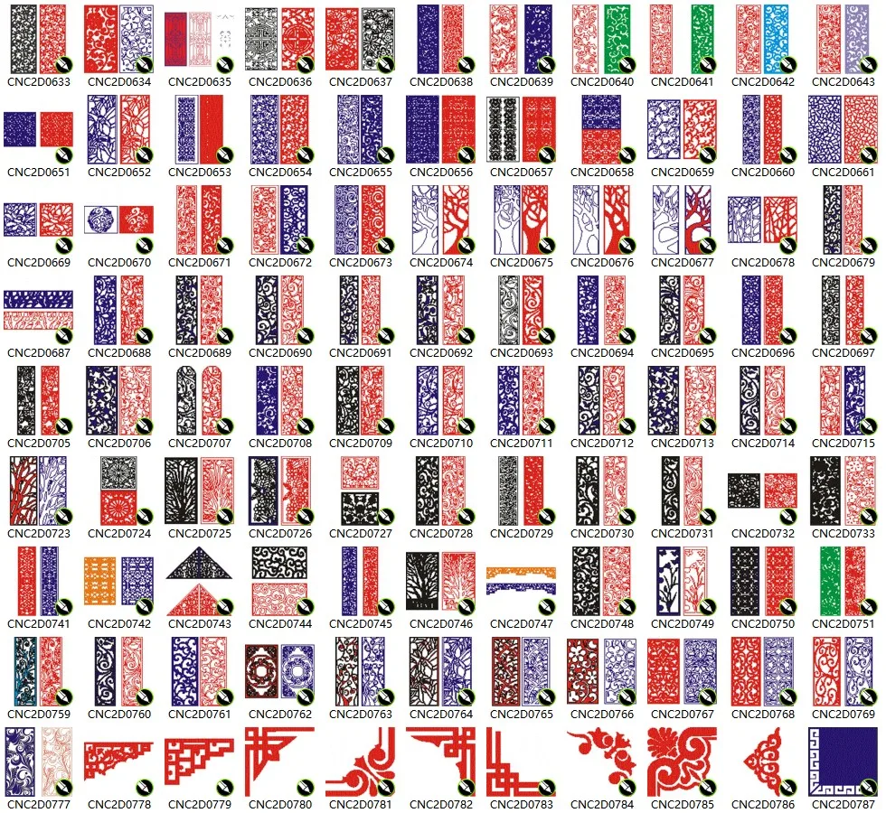 CAD 2d векторный дизайн рисунок декоративная панель CDR/Dxf/Dwg файл ЧПУ DXF плазменный