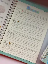 Libro de aprendizaje de números en inglés para niños, libro de arte para práctica de pintura, escritura de caligrafía, juguete de escritura en inglés, 4 libros