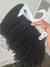 Extensión de pelo rizado Afro para mujeres negras, cabello humano Remy de 8-20 pulgadas, Color Natural, Janin, gran oferta