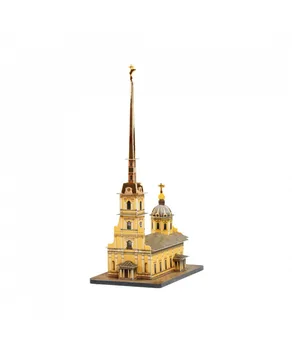 

558 Petropavlovsky Cathedral. Model of cardboard. Series "Petersburg on the palm". Smart paper.