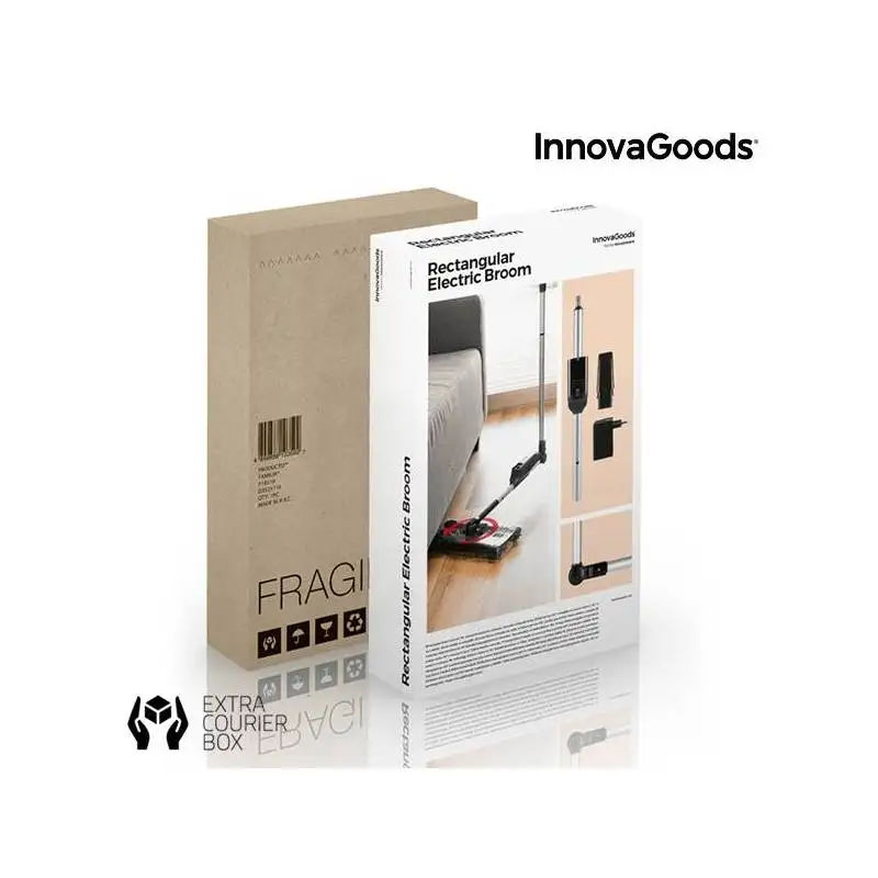 Электрический веник прямоугольный InnovaGoods 7,2 V 700 mAh Черный Серый