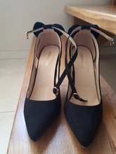 LOSLANDIFEN-zapatos de tacón fino con lazo para mujer, zapatillas femeninas de tacón fino de 11cm, con correa en el tobillo, adecuados para boda