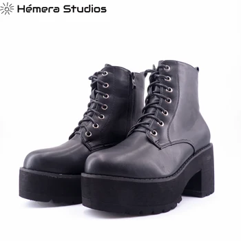 

Botines plano mujer 2019 con plataforma Botines mujer invierno 2019 de color marrón y negro botines cómodos casuales