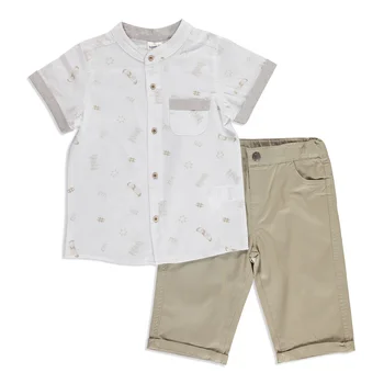 

ebebek Bombili Summer Baby Boy Poplin Shirt Short Set