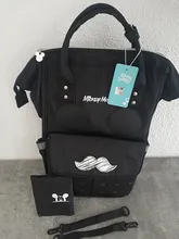Bolsa de pañales con USB de Disney, mochila momia de maternidad/bolsa de pañales para bebé, bolso de viaje de Mickey Mouse, bolsa para cuidado del bebé, bolsa húmeda