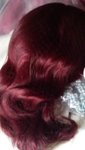 Beauty Bob corto-Peluca de cabello sintético ondulado con flequillo para mujer, longitud hasta el hombro, color rojo vino, fibra resistente al calor, Cosplay