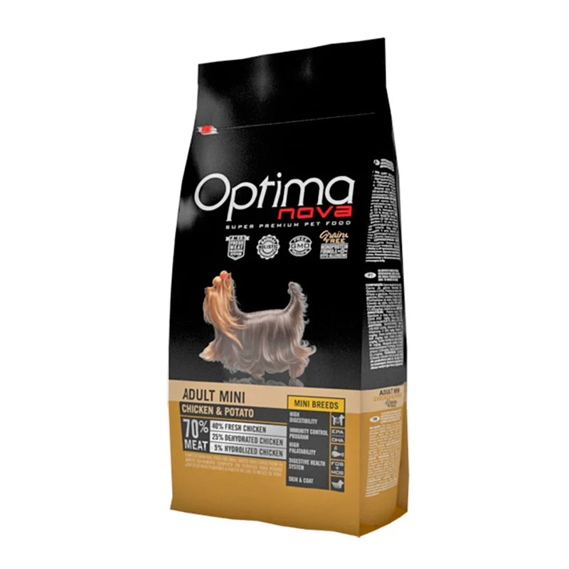 Optima Nova adult Mini chicken (70) and potato 8Kg. Grain free, cereal