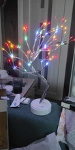 Night-Light Table-Lamp Battery-Operated Bedside Copper-Wire Tree Bedroom Home-Decoration