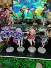 Genshin-Soporte de figura de acrílico con temática de Anime, para decoración de escritorio, señal de pie, llavero, regalos de navidad