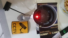 Cámara falsa simulada cámara de vigilancia CCTV DE SEGURIDAD impermeable con luz Led cámara de simulación Interior Exterior