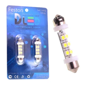 

1pcs LED Car Lamp C5W FEST 36мм SV8,5 - 6 SMD 3528
