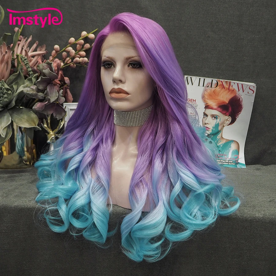 Cosplay Wig Purple Blue Wig Imstyle Ombre Purple Blue Wig