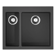 Мойка для кухни Omoikiri Bosen 59-2-BL Tetogranit(Черный)(Устойчива к царапинам, перелив, термостойкая