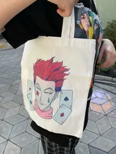 ¡Hisoka Morow de Hunter X Hunter Anime HxH hombro bolsas de lona de gran capacidad de la Universidad bolso Harajuku mujer bolsa de la compra