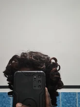 Annivia-Peluca de cabello Afro rizado con flequillo para mujeres negras, sin pegamento ombré pelo sintético, Cosplay, Alta Temperatura