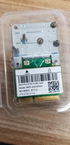 Отзыв о товаре Беспроводной адаптер Wi-Fi 6, 3000 Мбит/с, Mini PCI-E карта Bluetooth 5.0 Wlan для ноутбука Wi-Fi карта 1/802 AX/ac 2,4 ГГц/5 ГГц MU-MIMO Windows 10 от пользователя R***s