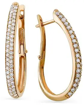 

Master brilliant earrings with 104 red gold diamonds