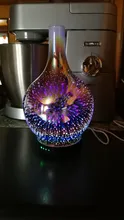 Aroma Diffuser Glass-Vase Essential-Oil Cool-Mist-Humidifier Waterless Auto Light And