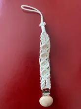 Pacifier Clip Crochet Teething Hand-Made Baby Newborn Vintage Cotton Chew for Dummy Tassel