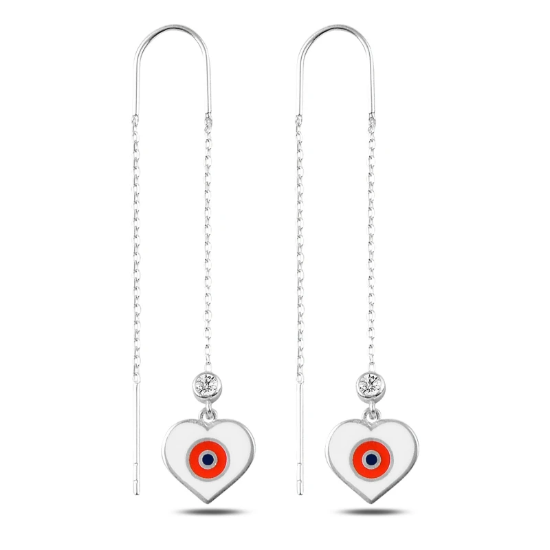 

Armagano Zircon Cubic Zirconia and Cabochons Heart Japanese Earrings