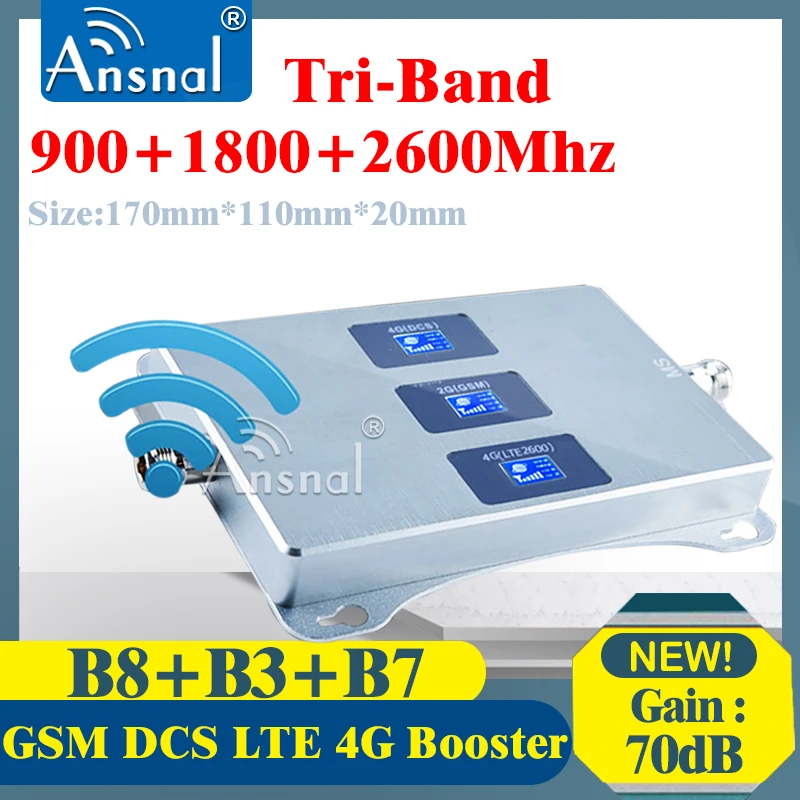 Upgraded!! 4G Cellular Amplifier 900 1800 2600Mhz