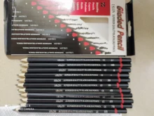 12 unids/lote lápices de dibujo conjunto de 2H-8B grafito lápices para el colegio caja de Metal lleno de arte de papelería suministros