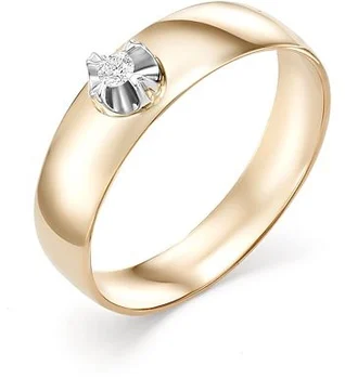 

Master brilliant ring with 1 red gold diamond