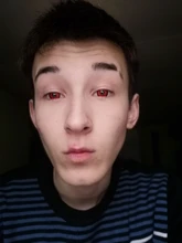 2 unids/par-lentillas de colores para disfraz de Halloween, lentes de contacto para ojos de Anime, colores para Cosplay, Rojo