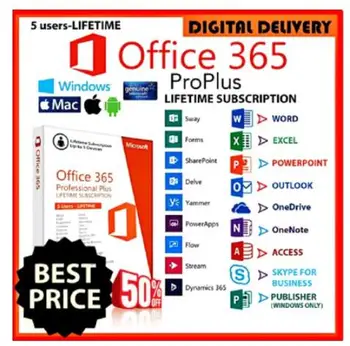 2021- Miсrоѕоft Offiсе 365 - Home & Business Lifetime for 5 PC, tablets & phones ✅ 100% original ✅100% 1