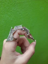 Docona-Anillos Midi Punk para mujer, armadura de Calavera, oro gótico, anillo ajustable de aleación, joyería de fiesta