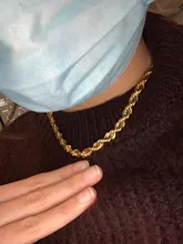 Cadena de soga de acero inoxidable para mujer, collar de oro nuevo de 2mm-6mm, joyería de moda