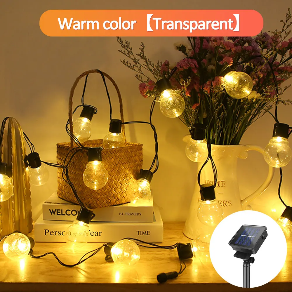 Solar string lights outdoor 10/20/30 LED G50 Globe String Light Safe Convenient And Durable Fairy Light String Light Outdoor indoor solar lights Solar Lamps