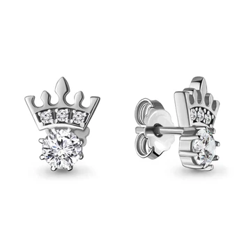 

Aquamarine studs with cubic zirconia, 925 sterling silver