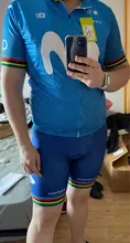 Conjunto de Ropa de Ciclismo DEL EQUIPO Movistar para hombre, Maillot, camisetas de verano, MTB, 2020
