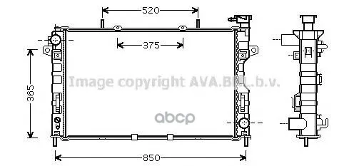 Радиатор Системы Охлаждения Chrysler: Voyager 3.3 Aut 05-07 Ava арт. CR2117